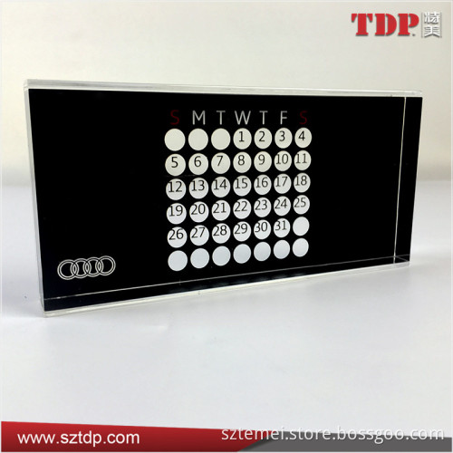 Wholesale Rectangle Creative Acryilc Tabletop Calender